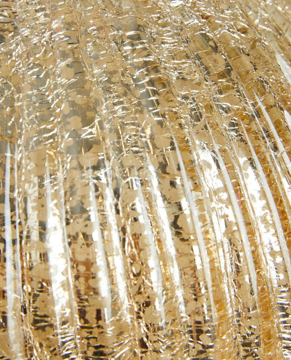 STRIPED CHRISTMAS BAUBLE DECORATION WITH BOW