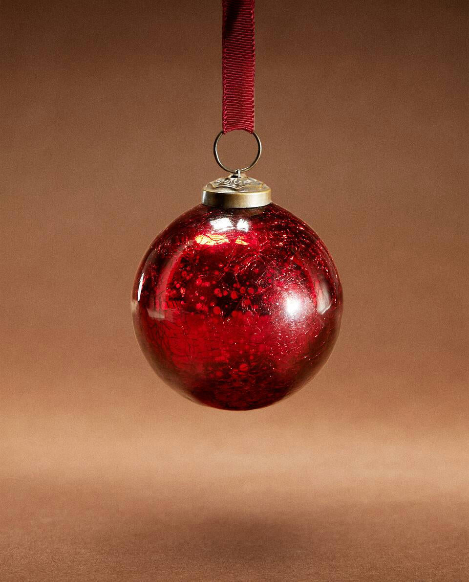 RED CHRISTMAS BAUBLE DECORATION