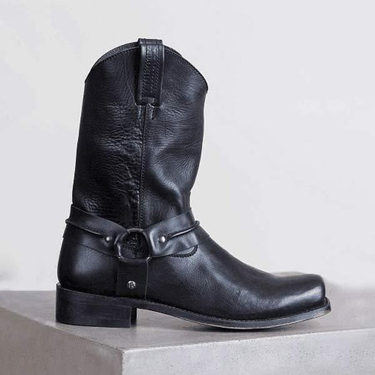 Women'S Vintage Low Heel Mid Boots