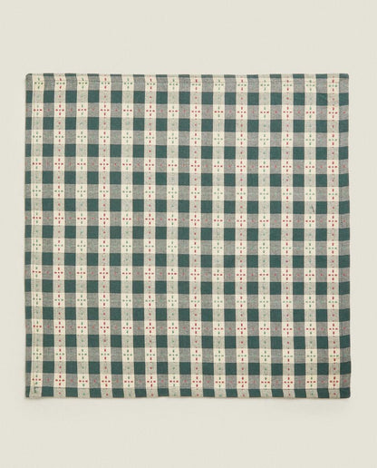 PACK OF CHECK CHRISTMAS NAPKINS (PACK OF 2)