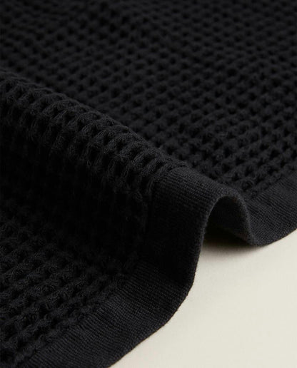WAFFLE-KNIT COTTON TOWEL