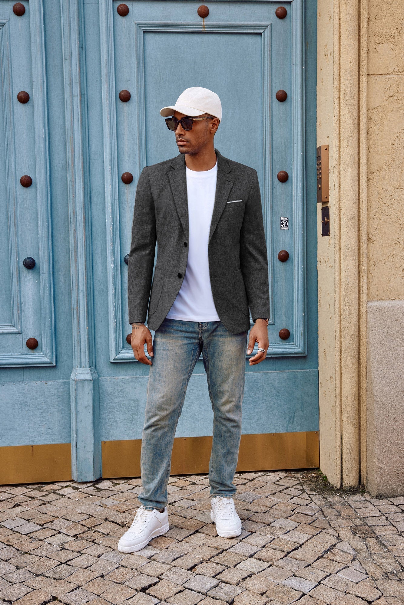 Men's Casual Sport Coat Blazer Two Buttons Lightweight Business Jackets