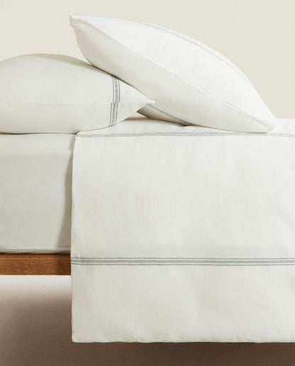 STRIPED LINEN DUVET COVER