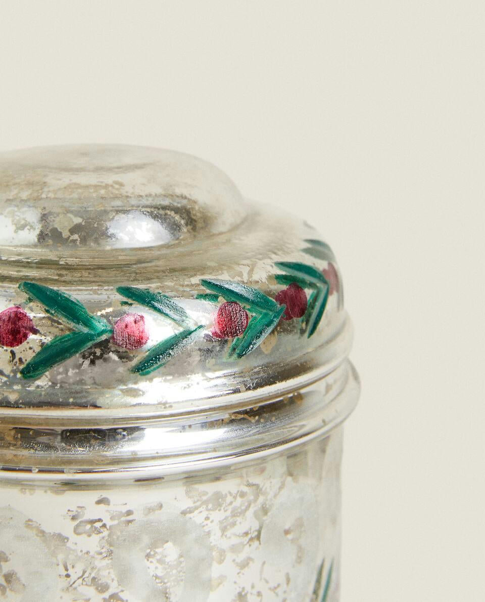 CHRISTMAS MERCURISED GLASS BOX