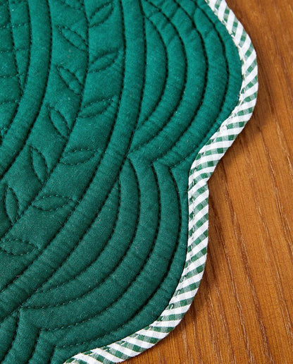 SCALLOPED COTTON CHRISTMAS PLACEMAT