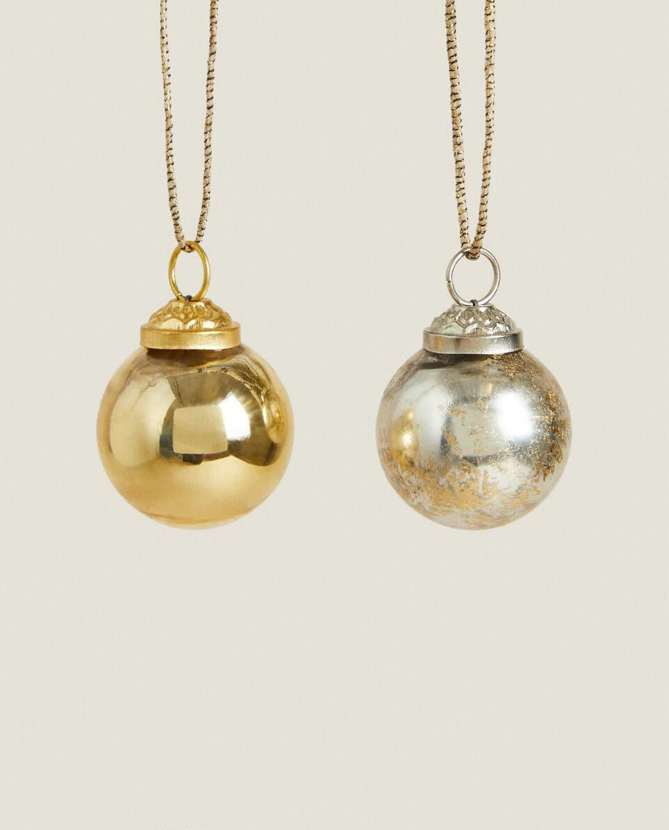 PACK OF CHRISTMAS BAUBLE DECORATIONS (PACK OF 6)