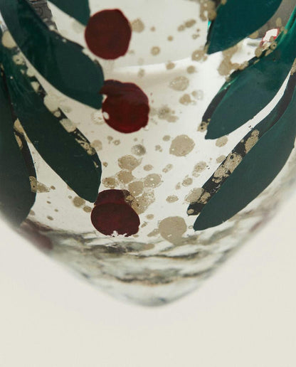 MERCURISED GLASS FLOWER CHRISTMAS DECORATION