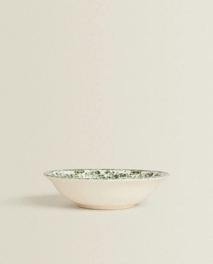 FLORAL EARTHENWARE BOWL