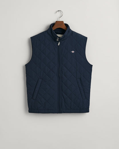 Men's Quilted Windcheater Vest - EVENING BLUE