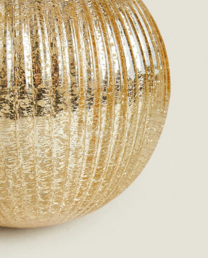 STRIPED CHRISTMAS BAUBLE DECORATION WITH BOW