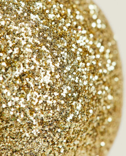 PACK OF GLITTERY CHRISTMAS BAUBLE DECORATIONS (PACK OF 6)