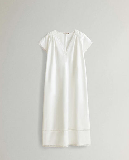COTTON POPLIN NIGHTDRESS