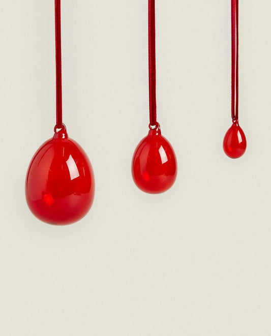 CHRISTMAS GLASS BAUBLE DECORATION