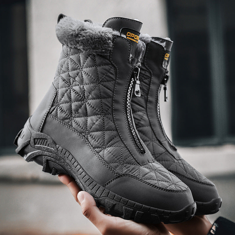 (Limited Time 70% Discount Event) Men's 2024 Winter New Wide Toe Ankle Support Orthopedic Arch Support Snow Boots Warm Waterproof Non-slip Anti-puncture Hiking Boots