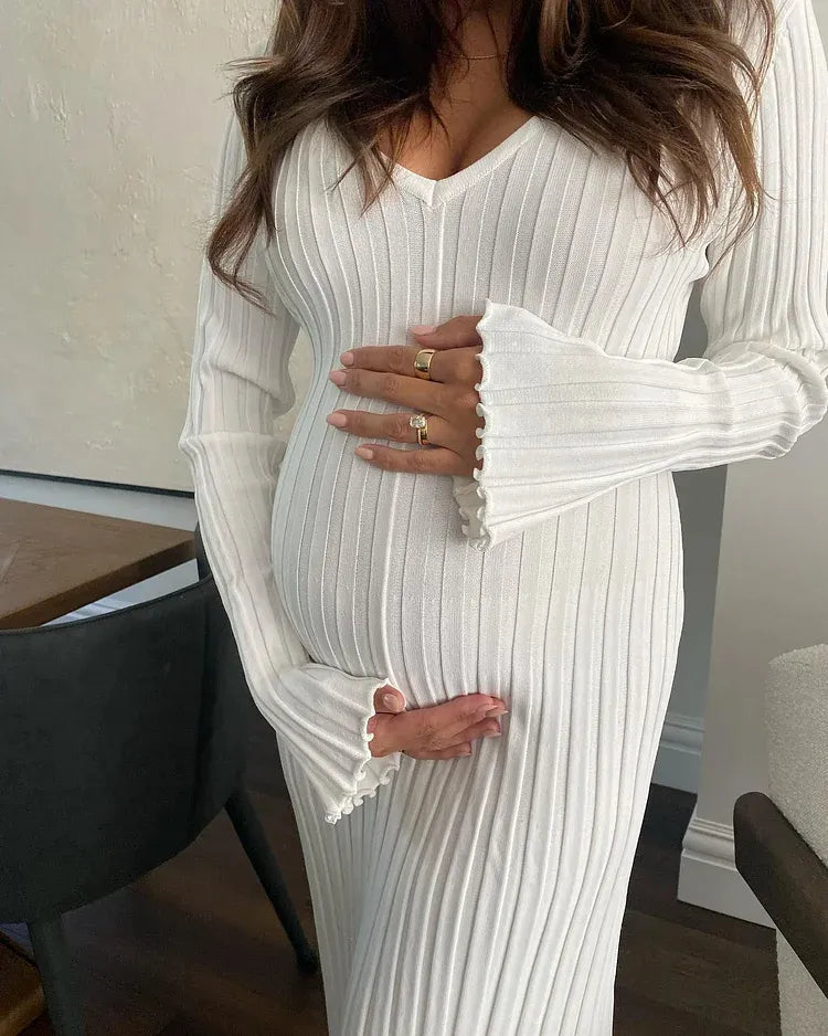 Fall New Sleeved Knit Midi Dress (Buy 2 Free Shipping)