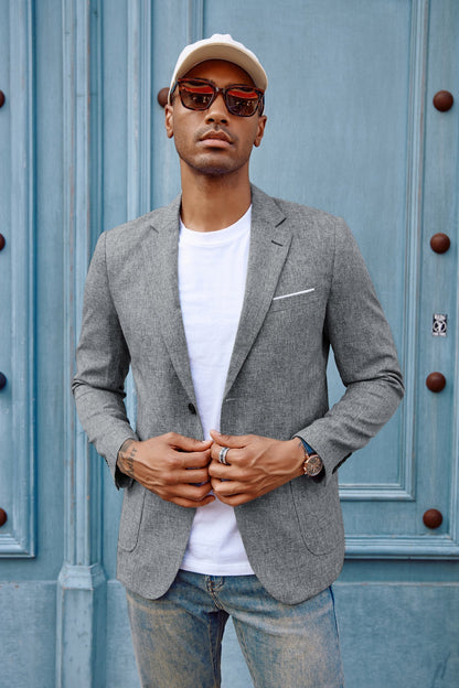 Men's Casual Sport Coat Blazer Two Buttons Lightweight Business Jackets