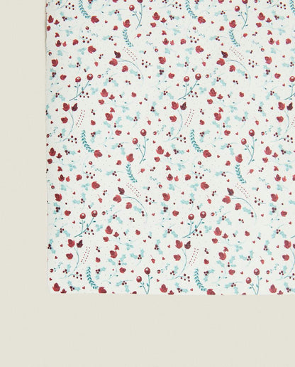 CHRISTMAS FLOWERS WRAPPING PAPER