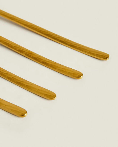 BOX 4 FORKS WITH HAMMERED HANDLE