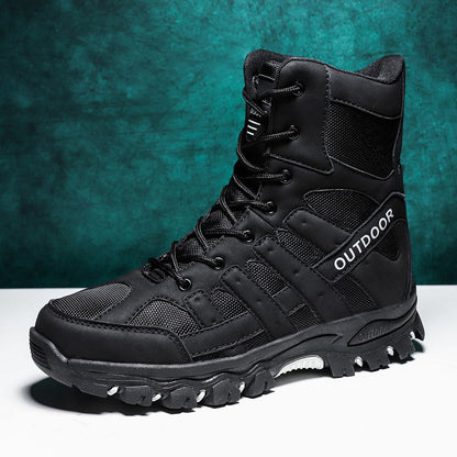 (⏰Limited Time Discount 49% off) Men's Lightweight  Breathable Durable Anti-slip Hiking Boots Combat Army Boots Work Boots