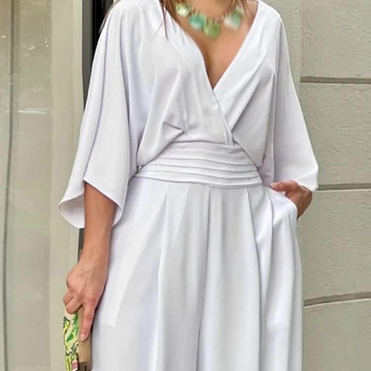 Spring Summer Street Clothing Women Jumpsuit Casual Short-sleeved Loose Jumpsuit Women Clothing.