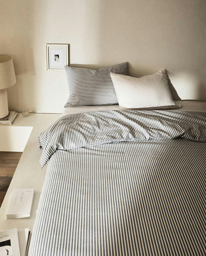 DUVET COVER WITH NARROW STRIPES