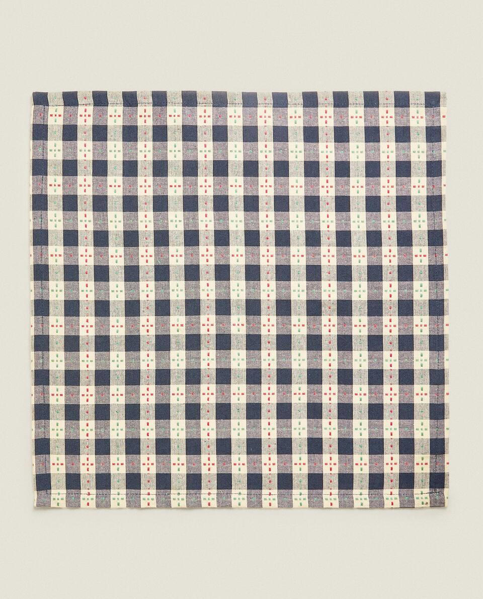 PACK OF CHECK CHRISTMAS NAPKINS (PACK OF 2)