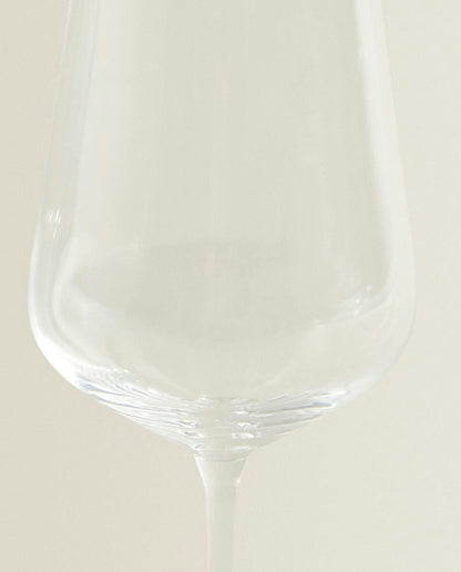 BOHEMIA CRYSTAL GOLD-RIMMED WINE GLASS