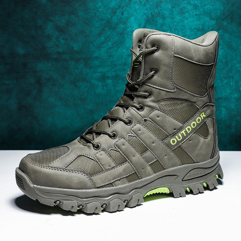 (⏰Limited Time Discount 49% off) Men's Lightweight  Breathable Durable Anti-slip Hiking Boots Combat Army Boots Work Boots