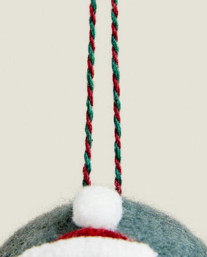 FELT BUNNY BAUBLE CHRISTMAS DECORATION