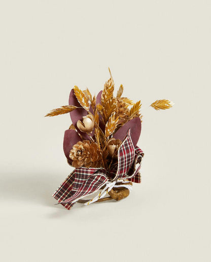 PACK OF DRIED CHRISTMAS FLOWER NAPKIN RINGS (PACK OF 2)