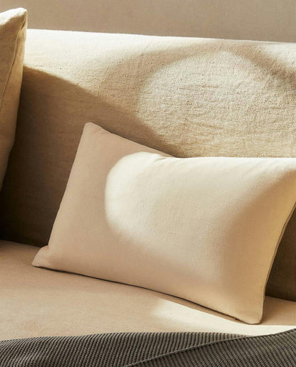 LINEN AND VELVET CUSHION COVER