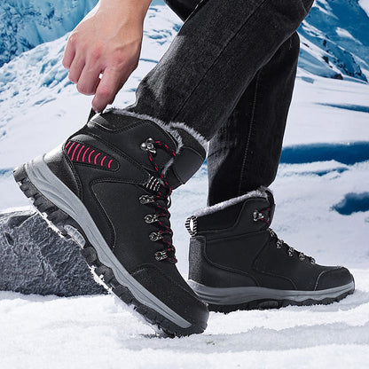 (Limited Time Event 49% OFF) Men’s Winter Waterproof and Cold Warm Snow Boots Orthopedic Arch Support Wide Toe Work Boots