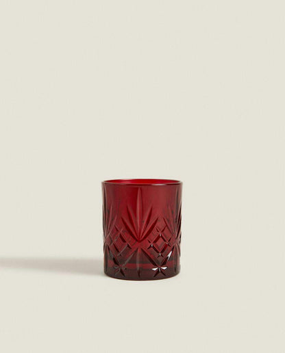CHRISTMAS CRYSTALLINE ENGRAVED SHOT GLASS