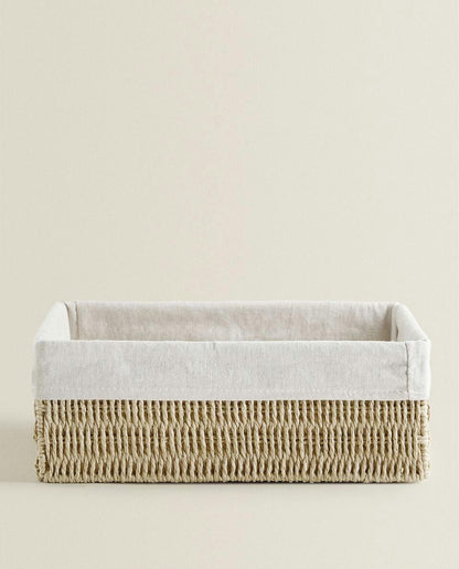 RECTANGULAR FABRIC INTERIOR BASKET