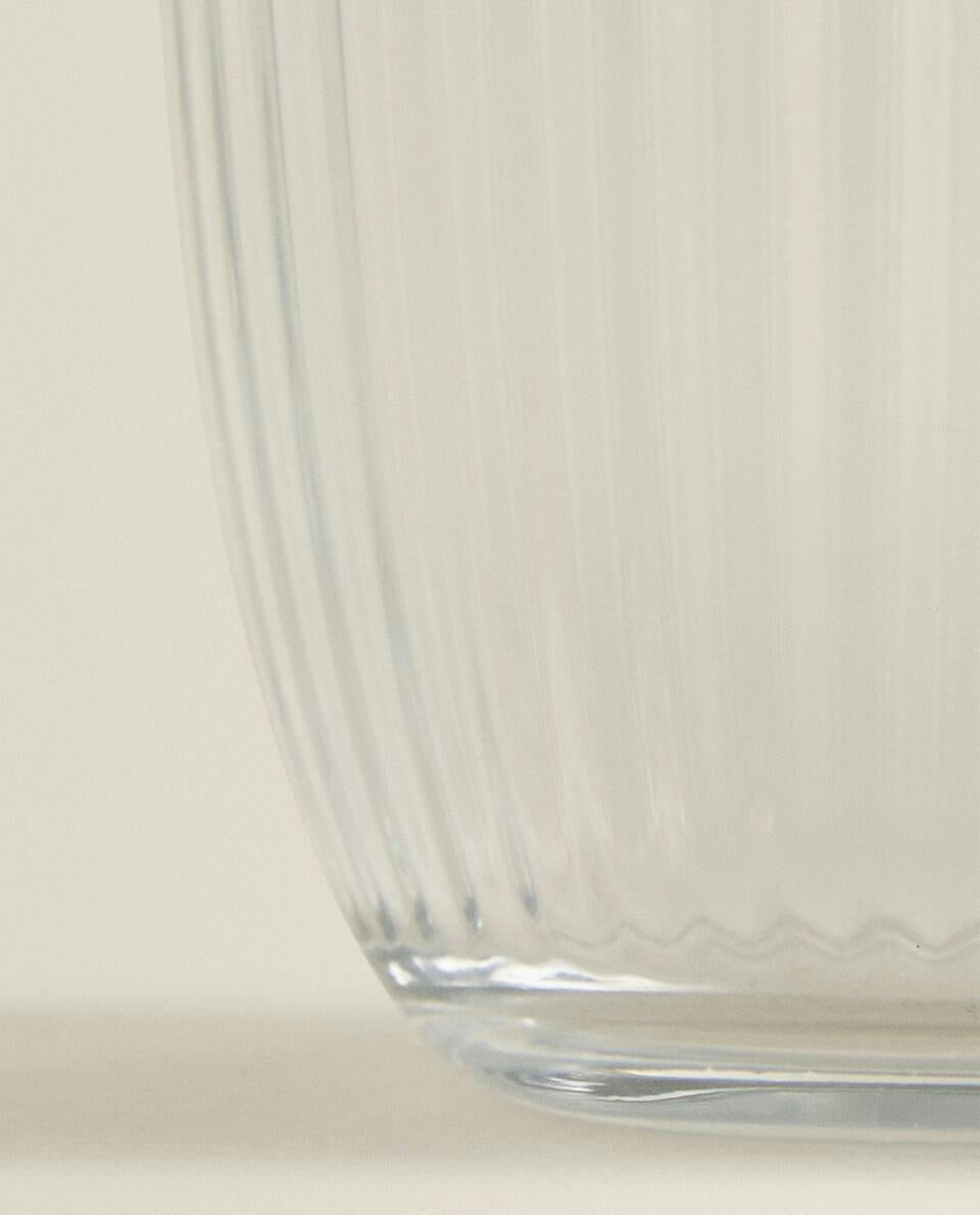 LINES DESIGN GLASS TUMBLER