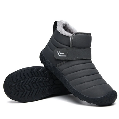 (Limited Time 49% Discount Event)  Men's Winter Warm Waterproof Non-slip Velcro Cotton Shoes Wide Toe Orthopedic Arch Support Slip-on Cotton Shoes