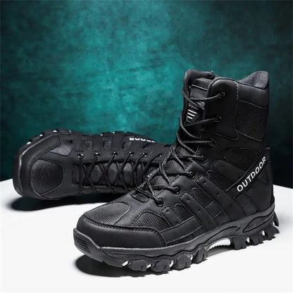 Men's Lightweight  Breathable Durable Anti-slip Hiking Boots Combat Army Boots Work Boots