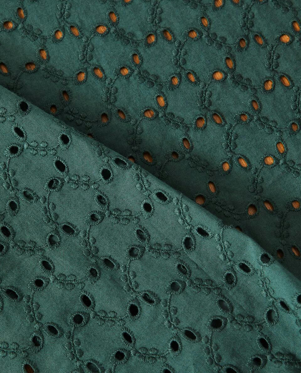 EMBROIDERED COTTON CHRISTMAS TABLECLOTH