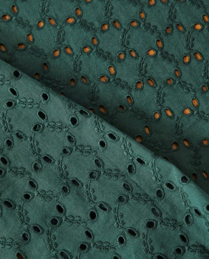 EMBROIDERED COTTON CHRISTMAS TABLECLOTH