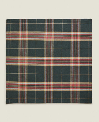 PACK OF TARTAN COTTON CHRISTMAS NAPKINS (PACK OF 2)
