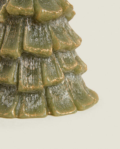 GLITTER CHRISTMAS FIR TREE CANDLE