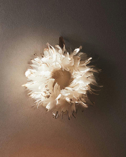 CHRISTMAS FEATHER WREATH DECORATION