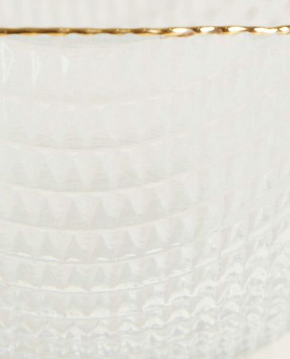 GLASS BOWL WITH RAISED DETAIL