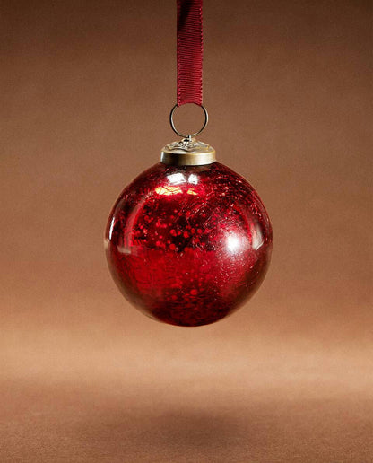 RED CHRISTMAS BAUBLE DECORATION