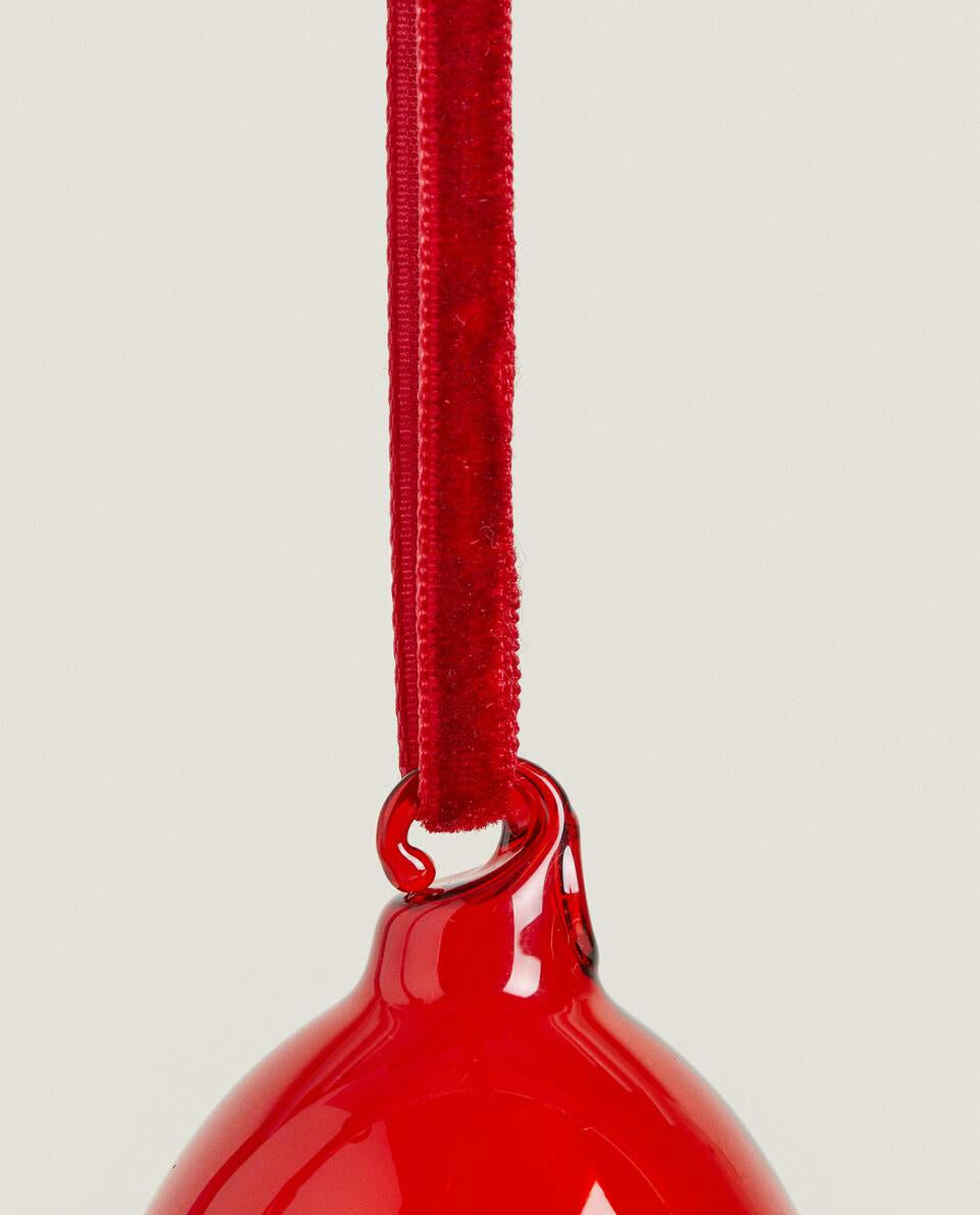 CHRISTMAS GLASS BAUBLE DECORATION