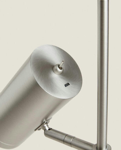 SILVER METAL USB RECHARGEABLE DESK LAMP