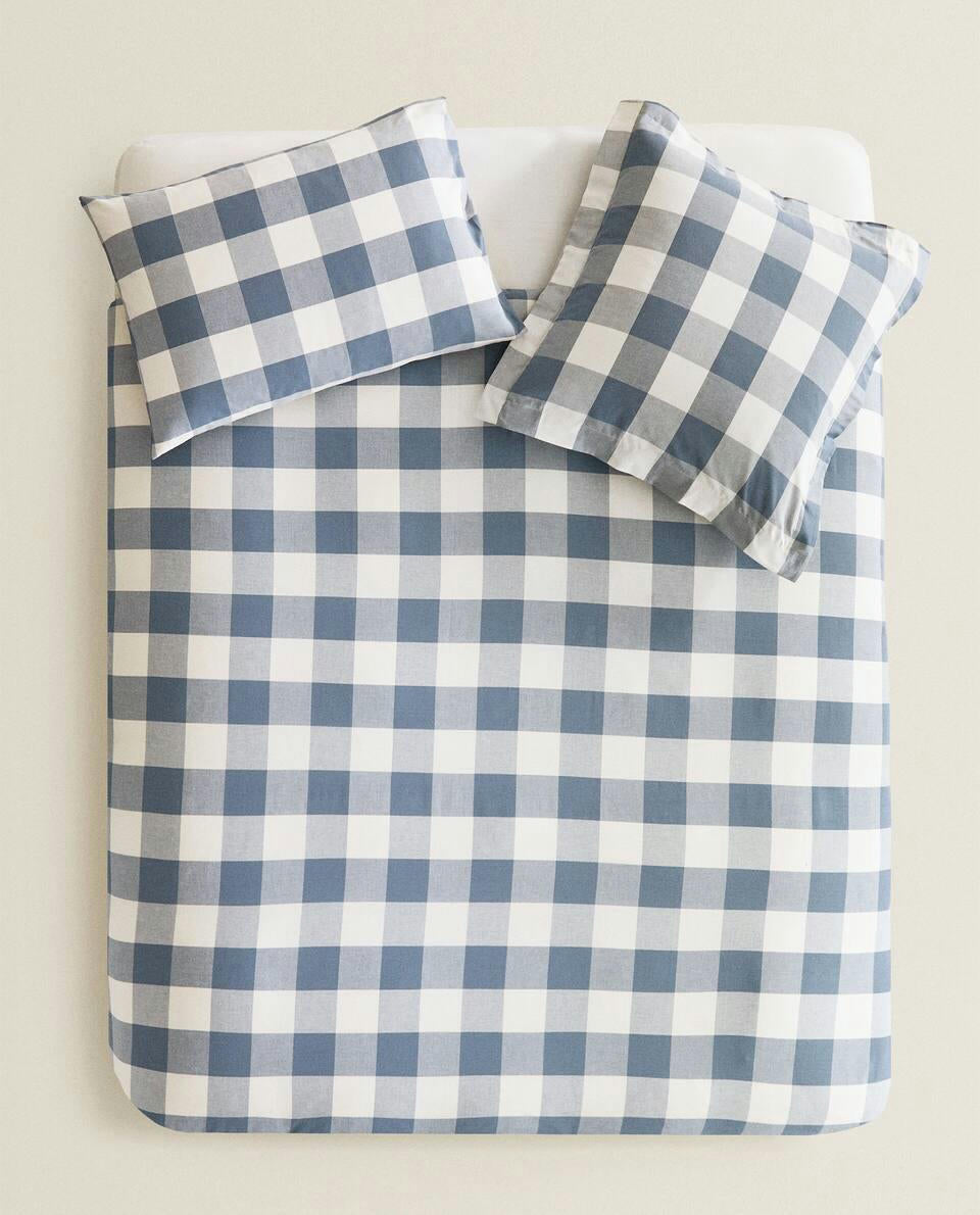 CHECK DUVET COVER