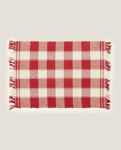 PACK OF CHECK CHRISTMAS PLACEMATS (PACK OF 2)