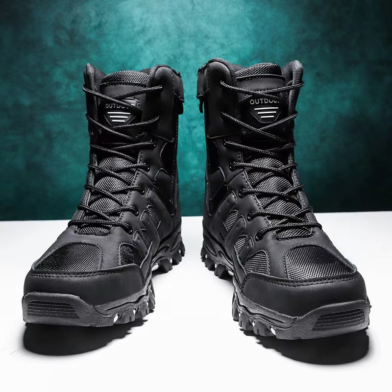 (⏰Limited Time Discount 49% off) Men's Lightweight  Breathable Durable Anti-slip Hiking Boots Combat Army Boots Work Boots