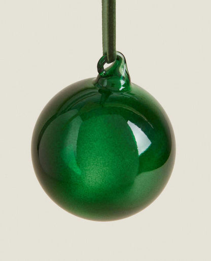 CHRISTMAS PLAIN GLASS BAUBLE DECORATION